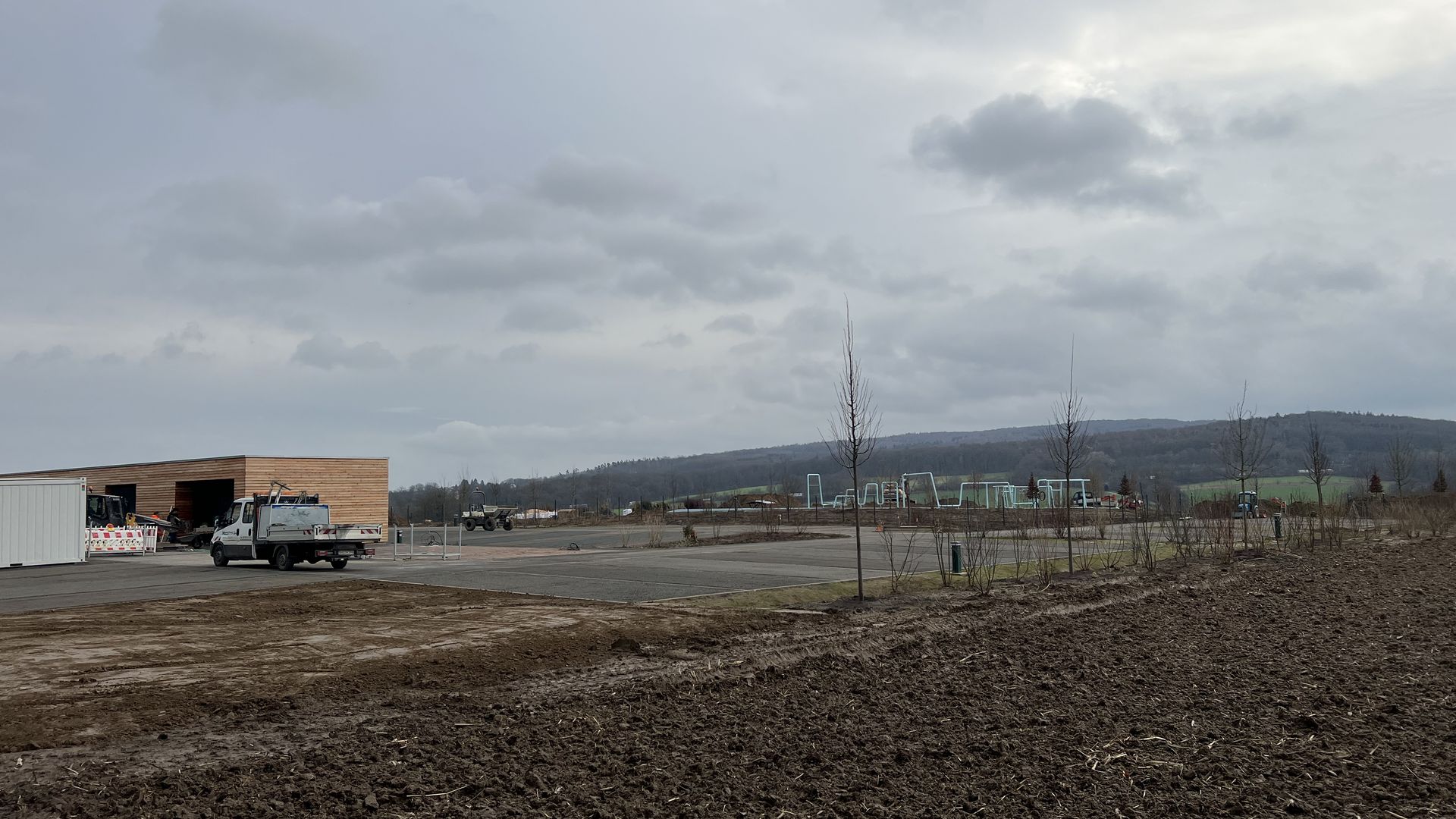 Blick zum Deister WoMo-Park Bad Nenndorf 10.12.2025